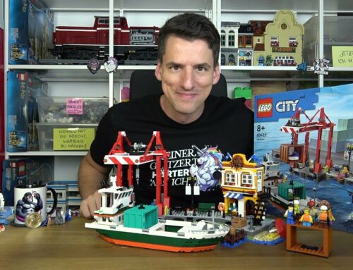 Das Schiff schwimmt nicht, es gibt keinen LKW, aber einen Strand am Containerhafen: LEGO® City 60422
